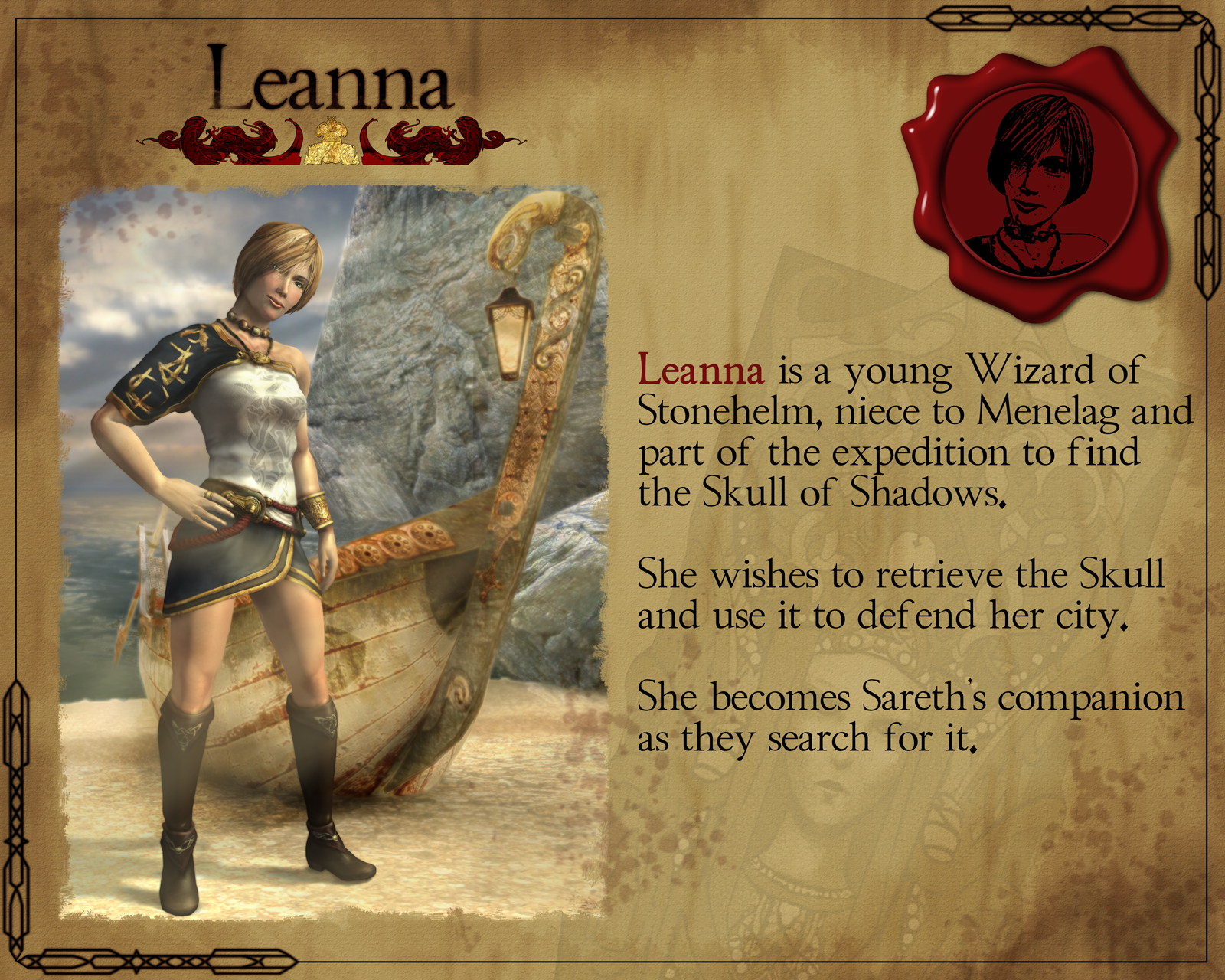 Герой Leanna из Dark Messiah of Might and Magic.  
 Перейти в раздел посвященный Dark Messiah of Might and Magic